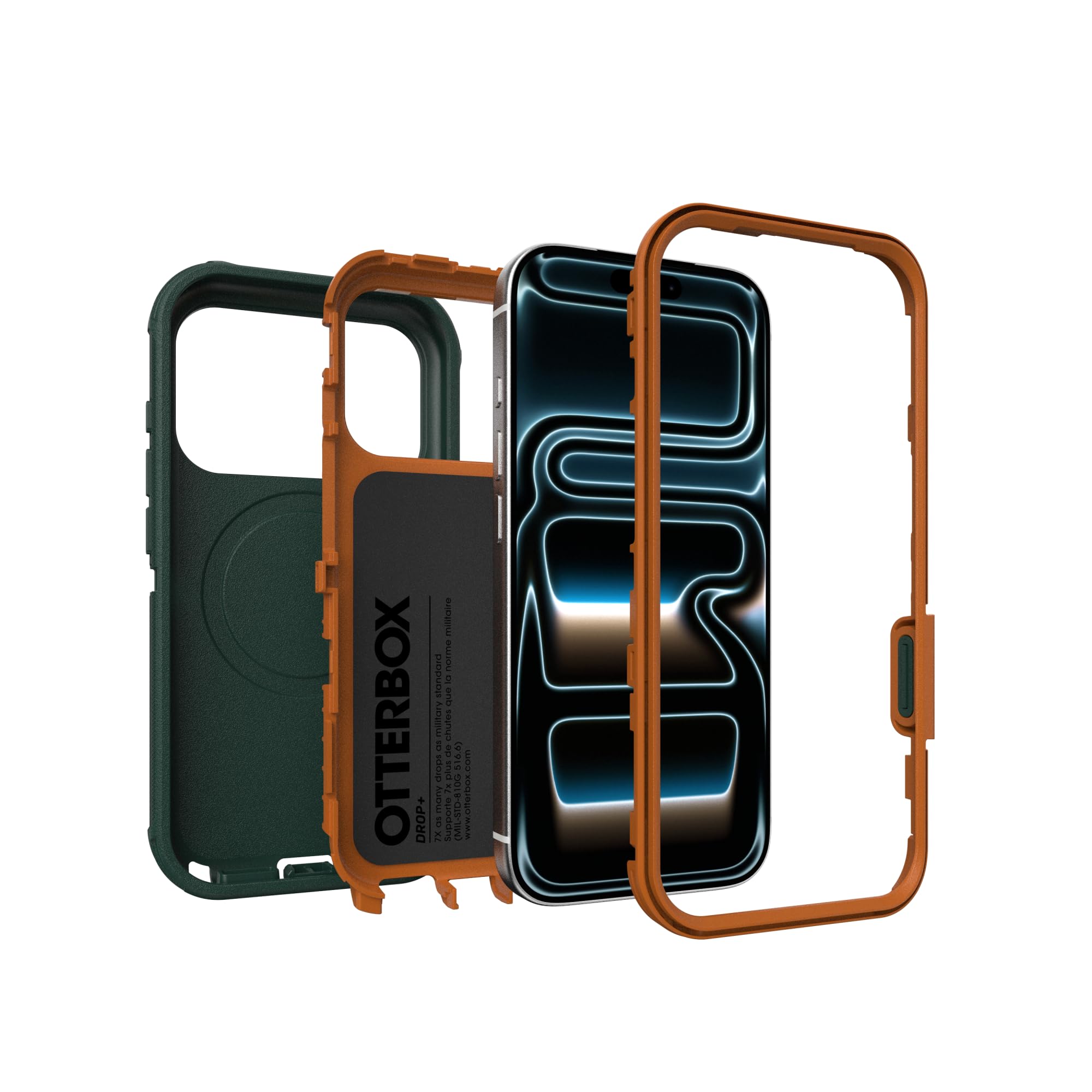 OtterBox iPhone 17 Pro Defender Pro Series Case - Green Intrigue